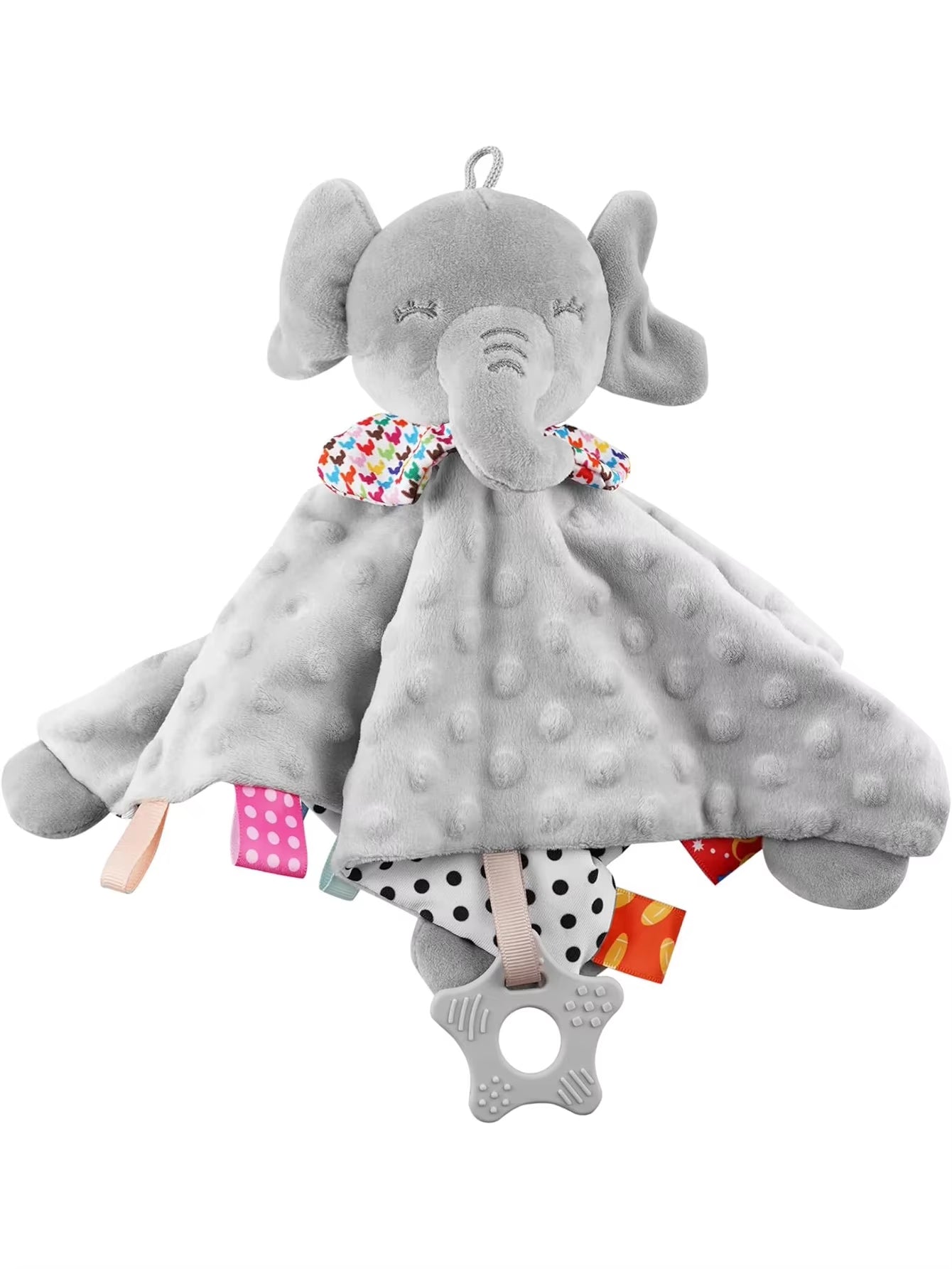 Elephant Baby Comforter Blanket Soft Appease Towel Baby Rattle Animals Toys Soothe Reassure Sleeping Towel Lathe Hangingtoddler