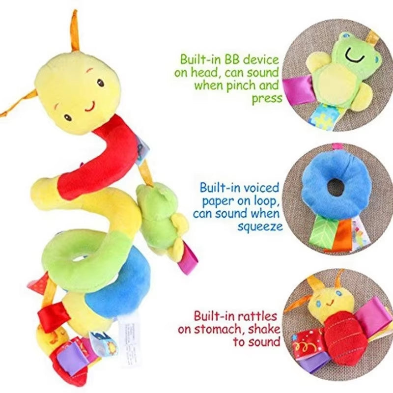 9 Styles to Choose from Baby Stroller Hanging Bell Plush Baby Colourful Label Bed Bell Toy Cartoon Multifunction